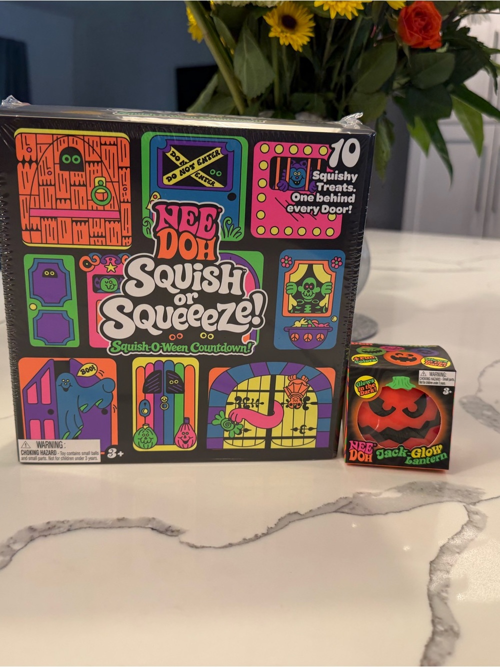 Needoh Squish or Squeeze advent and Jack Glow Lantern